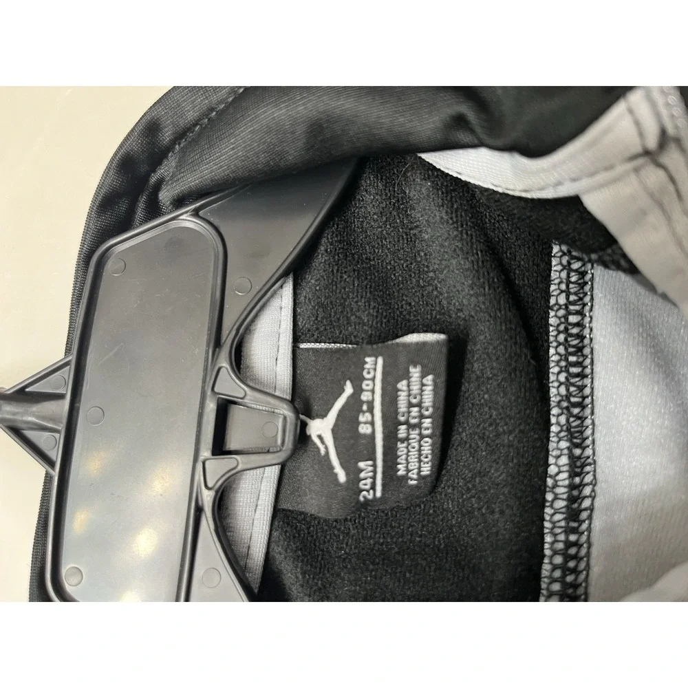 Air Jordan Brand Jumpman toddler 24 months Black Gray Jacket Athletic Logo H42‎